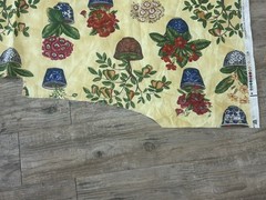 WESTERN TEXTILE Fabric Screen Print Yellow With Large Floral 1.5 YD
