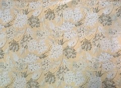Vintage Yellow Florals Semi Sheer Thin Approximately 36” x 60”