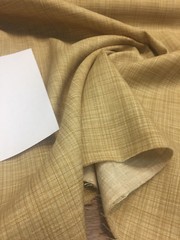 Linen Style P Kaufmann lena Plaid Tumeric Fabric By the yard