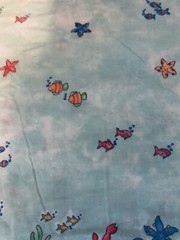 Novelty Under the Sea Border Print Seahorse Scallops Starfish Coral & Fish BTHY