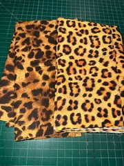 HALF YARD 100% cotton fabric by the HALF yard 18 x 44 Animal Cheetah print 2 pc