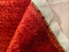 PIERRE FREY Paris Palladio Cerise HAND WOVEN Fabric w/Knit Back $425 Retail BTY