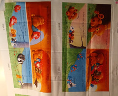CUT AND SEW Fabric Panel TEN IN THE DEN FABRIC BOOK John Butler # 7307