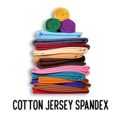 FabricLA Cotton Spandex Jersey Knit Fabric by The Yard 12OZ – 58/60″ Inches (…