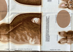 NEW Vintage VIP Cranston RABBITS Cut Sew Fabric Panel – Makes (4) Bunny Pillows