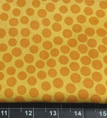 Tina SCRAP Fabric Yellow Orange Circles Riley Blake Cotton 9″x21″ Polka dots