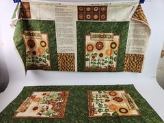Earth Angels Mushroom Fairies Reusable Bags Fabric Panel Pattern & Extra Squares