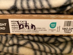 Blizzard Fleece -3.5 Yard piece- 59 inches wide – Hiding Cat / Cat Gray