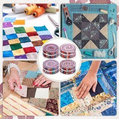 Japanese Style 160pc Cotton Fabric 2.44″x39″ Quilting Rolls – Quality Crafting