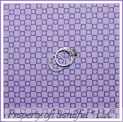 BonEful Fabric FQ Cotton Quilt Purple Polka Dot Block Gingham Stripe Little Mask