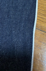 13oz Japanese Indigo Denim Fabric by the Yard, Okayama Selvedge Raw Unsanforized