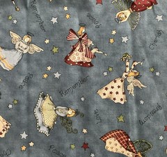 30” x 45” Wide – Angels on Blue Background with Multicolor Stars