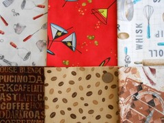 I SPY Pastry Chef Food Drink Fat/ Long Quarter 1/2 Yard Quilt Fabric Bundle Lot