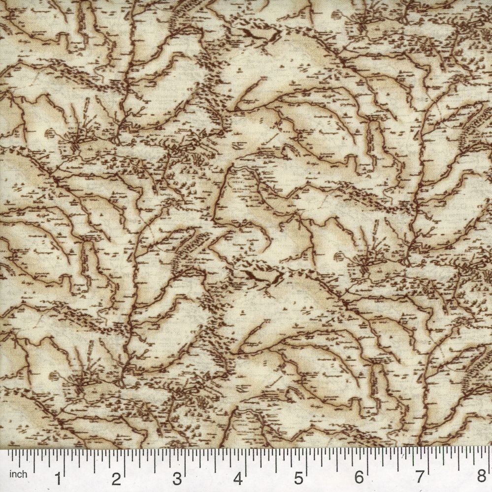 Wilderness Map 100% Cotton Fabric – Buy the yard