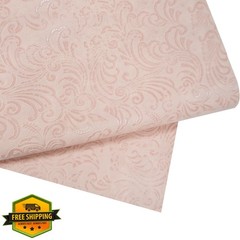 AOOTOOLINK Pink Faux Leather Fabric 3 Yards