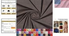 1 Yard Grey Stretch Faux Suede Knit – Ideal for Fashion & DIY Projects