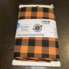 Loops & Threads Halloween Fabric 1 Yard 36″ x 44″ Orange and Black Checkered