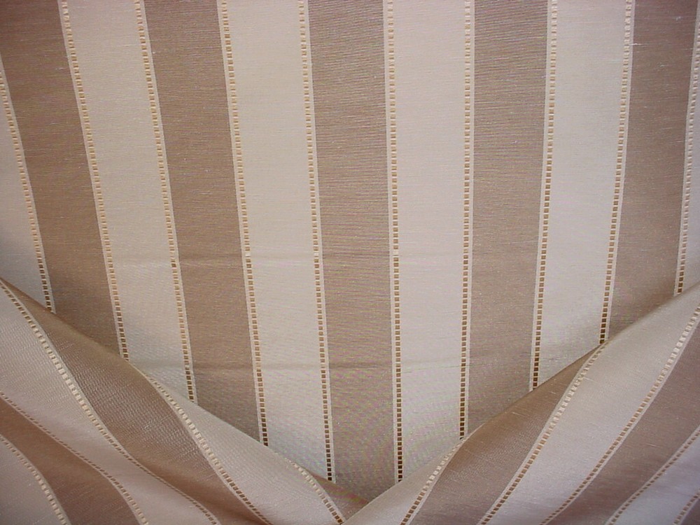 11-1/4 Brunschwig & Fils BF10016 Aubrey Taupe Silk Cafe Stripe Upholstery Fabric