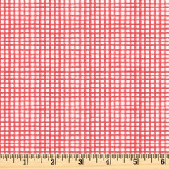 Frost & Fable Sketch Check Red 05801 RW Cotton Fabric by the half yd