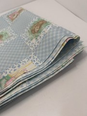 80’s Blue Beatrix Potter 3 Yards cotton fabric Vintage 108” X 44”