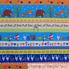 BonEful FABRIC FQ Cotton Quilt Brown Rainbow Fish Lure Hunt Cabin Lake Water Boy