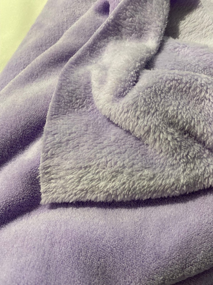 Lavender minky polyester fleece fabric 36″ by 32″ (very soft on both sides)