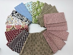 Bundle of 28 Moda? Colorful Cotton Fabric Fat Quarters Traditional And Rustic
