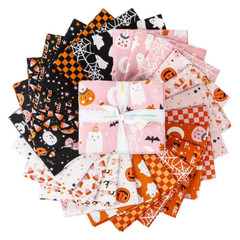 Riley Blake HEY PUMPKIN 24 FQ Bundle of 100% Cotton Fabric HALLOWEEN