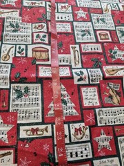 Fabric Traditions 1997 Christmas Music Print Cotton Fabric 36×43 Inches