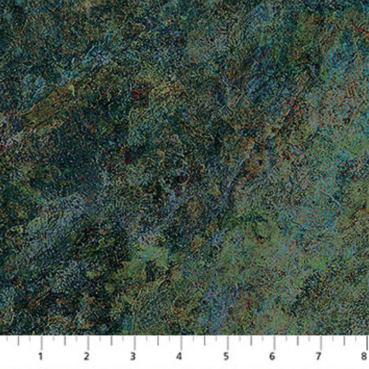 Dark Teal, Marble, FABRIC, Digital Print, Stonehenge Rooted Northcott DP28769-69