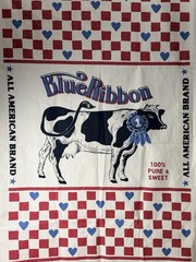 VTG Dairy Cow Fabric Panel – Feed Sack Inspired.