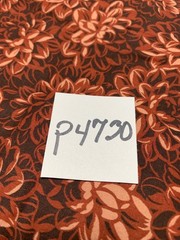 Floral Cotton Fabric 1/2 yard Burgundy Sewing Crafting Quilting Unique Retro Pat
