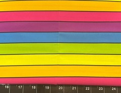 Tina Scrap 9″x21″ Stripe Strip Lines Colorful Bright Rainbow Hot COTTON Fabric