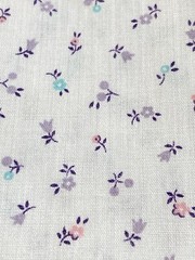 Light Purple Calico Tiny Pink Blue Flowers 24″ x 45″ W VTG Wamsutta Fabric