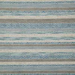 Pindler Geometric Horizontal Stripe Uphol Fabric- Lauren Ocean 5.40 yds 7288