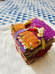 kantha scraps 6×6″ 150pc and embroided scraps 6×7″ 30pcs