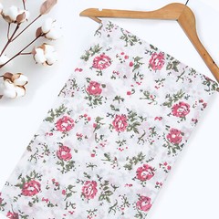 Natural Cotton Hand Block Floral Fabric Women Kids Dress Fabric By The Yard