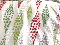 Colorful Christmas Polka Dot Patterned Fabric Holiday Red Green White BTY