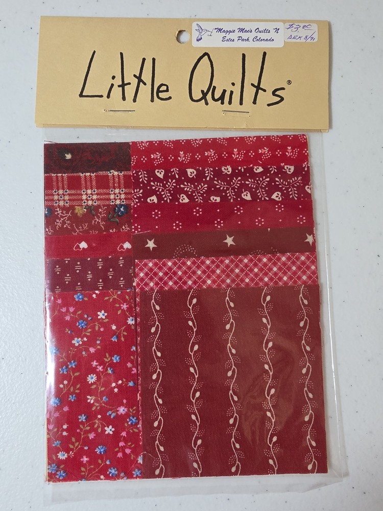 Little Quilts Fabric 12 Squares 3 X 3 In Red