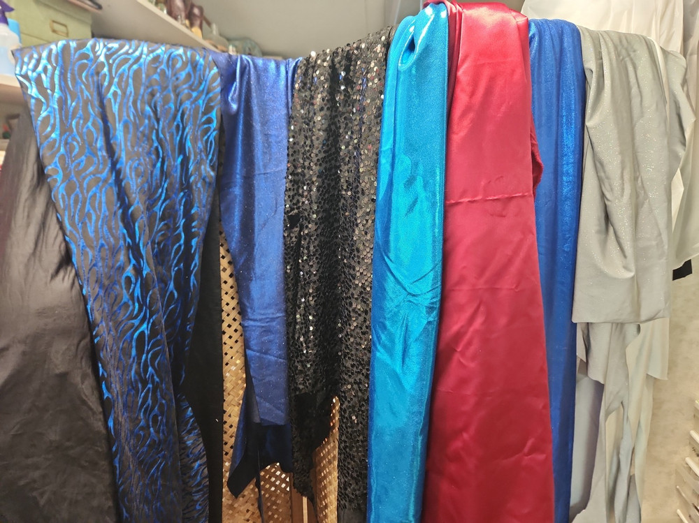 BUNDLE LOT Dance Sportswear Costume Fabric 4 way stretch synthetic sheer