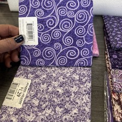 12 Quarter Flats 100% Cotton Jo-Ann Fabric Sewing Quilting NOS Patterns Purple