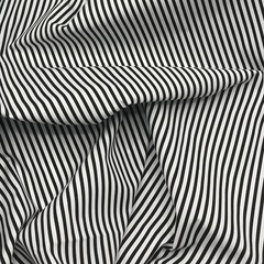 1/8″ Black and White Striped Fabric, Summer Weight Polycotton 57″ W x 36″ L