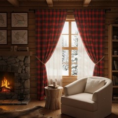 Fraser Modern Tartan Fabric Poly Viscose Wool Free-Multiple Sizes Available