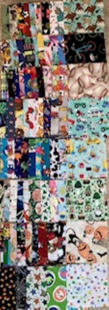 I-Spy 5 x 5 inch Square Charm Memory Quilt 75 Blocks – 100% Cotton – Rotary Cut