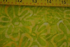 By 1/2 Yd, Lime Yellow Orange Floral Tonga Batik, Timeless Treasures/B9385, B805