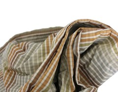Vintage Plaid Faux Silk Fabric 57×114 Striped Checked 3 Yards