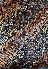 VINTAGE Animal Print Fabric Tiger Print Leopard Print Fabric Lonsdale Textile