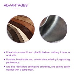 23 ” x 54 ” Faux Leather Strip Furniture Cover Pebble Skin Black PU