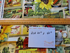 Kate Ward Thacker Next Day Art Fabric Novelty Niche Farmland 2 Yds 20″ x 40″ W