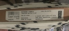 Joann Outdoor Fabric Black White Geometric Jamaican Man Print ~4.5 Yards